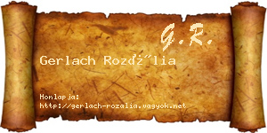 Gerlach Rozália névjegykártya