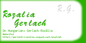 rozalia gerlach business card