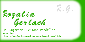 rozalia gerlach business card